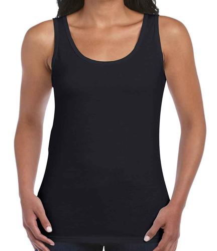 Gildan Lds SoftStyle Tank - Black - L